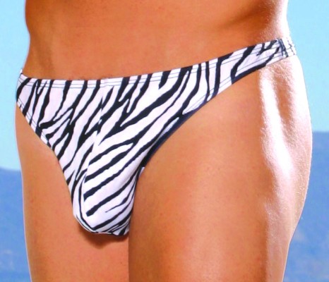 Men's Zebra Thong Zebra thong.