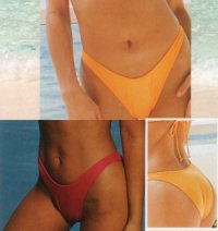 Jelly Brazil Bottom Slim cut brazil bottom with scoop 
front.  Colors: See drop down box.  Sizes: S-M-L.