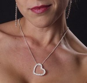 Floating Heart Necklace *NEW* NEW!! Necklace with rhinestone floating heart.