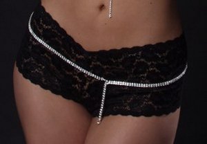2 Row Belly Chain *NEW* NEW!! Rhinestone belly chain with 2 rows of crystal stones. Total length is 39 inches.