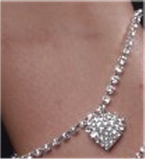 Rhinestone Heart Anklet *NEW* NEW!! Rhinestone anklet with rhinestone dangle heart.