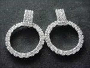 Square and Hoop Earrings *NEW* NEW!! Rhinestone earrings with rhinestone square on top and rhinestone hoops. Size of earring is 1 1/2 inches.