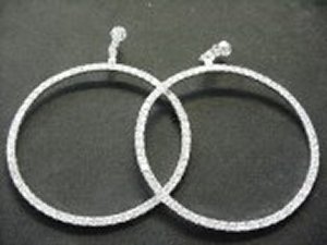 Rhinestone Hoop Earrings *NEW* NEW!! Rhinestone hoop earrings. Size of these earrings are 3 inches.