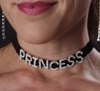 Velvet Choker-PRINCESS *NEW* NEW!! Velvet choker with rhinestone lettering. Velvet choker color as shown.