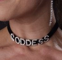 Velvet Choker-GODESS *NEW* NEW!! Velvet choker with rhinestone lettering. Velvet choker color as shown.